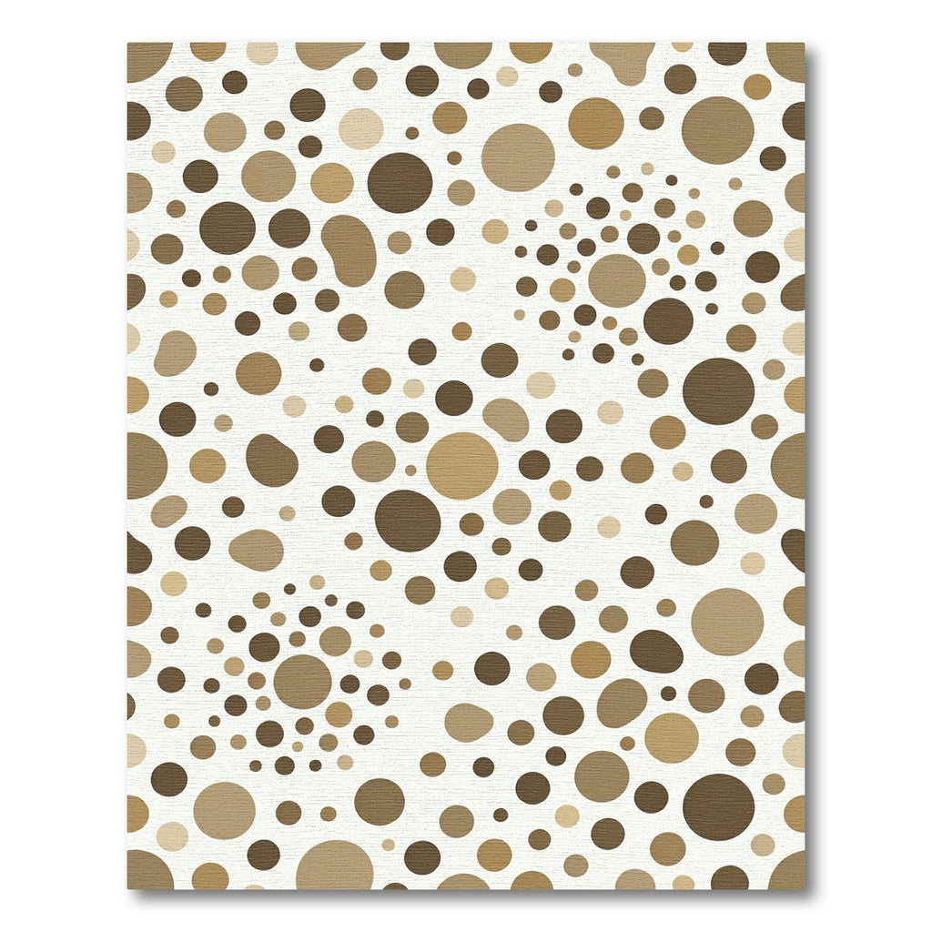 Neutral Earth Tone Polka Dot Rug