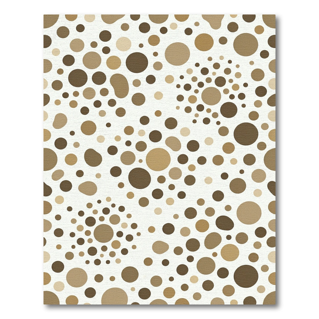 Neutral Earth Tone Polka Dot Rug
