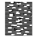 Monochrome Jet Aircraft Silhouette Striped Rug