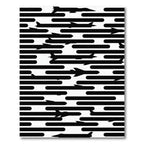 Monochrome Jet Aircraft Silhouette Striped Rug