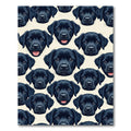 Adorable Black Labrador Puppy Repeat Rug