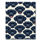 Adorable Black Labrador Puppy Repeat Rug