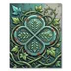 Oxidized Copper Clover Botanical Medallion Rug