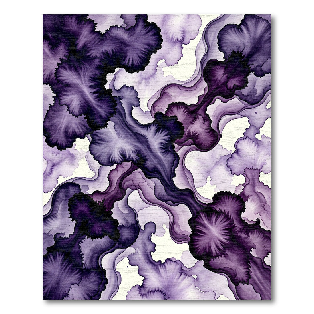 Deep Amethyst Ink Flow Rug
