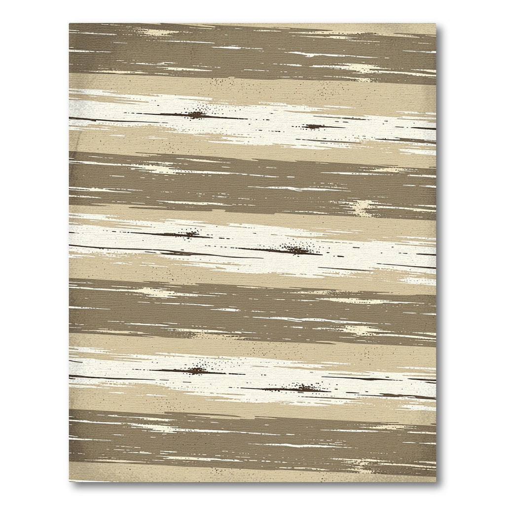 Neutral Earth Tone Streaked Horizontal Stripe Rug