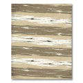 Neutral Earth Tone Streaked Horizontal Stripe Rug