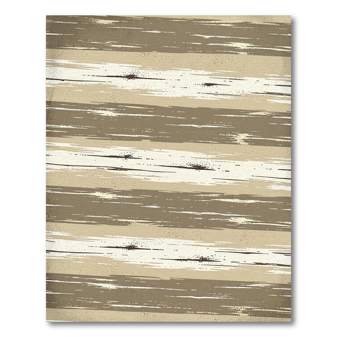Neutral Earth Tone Streaked Horizontal Stripe Rug