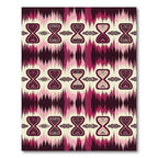 Crimson Hourglass Ikat Inspired Rug