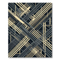 Modern Cream and Charcoal Geometric Lines Rug