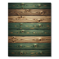 Rustic Green and Brown Weathered Wood Rug
