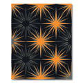 Midcentury Modern Celestial Starry Orange Rug