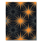 Midcentury Modern Celestial Starry Orange Rug