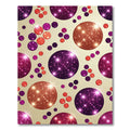 Glittering Circles Crimson Purple Gold Rug