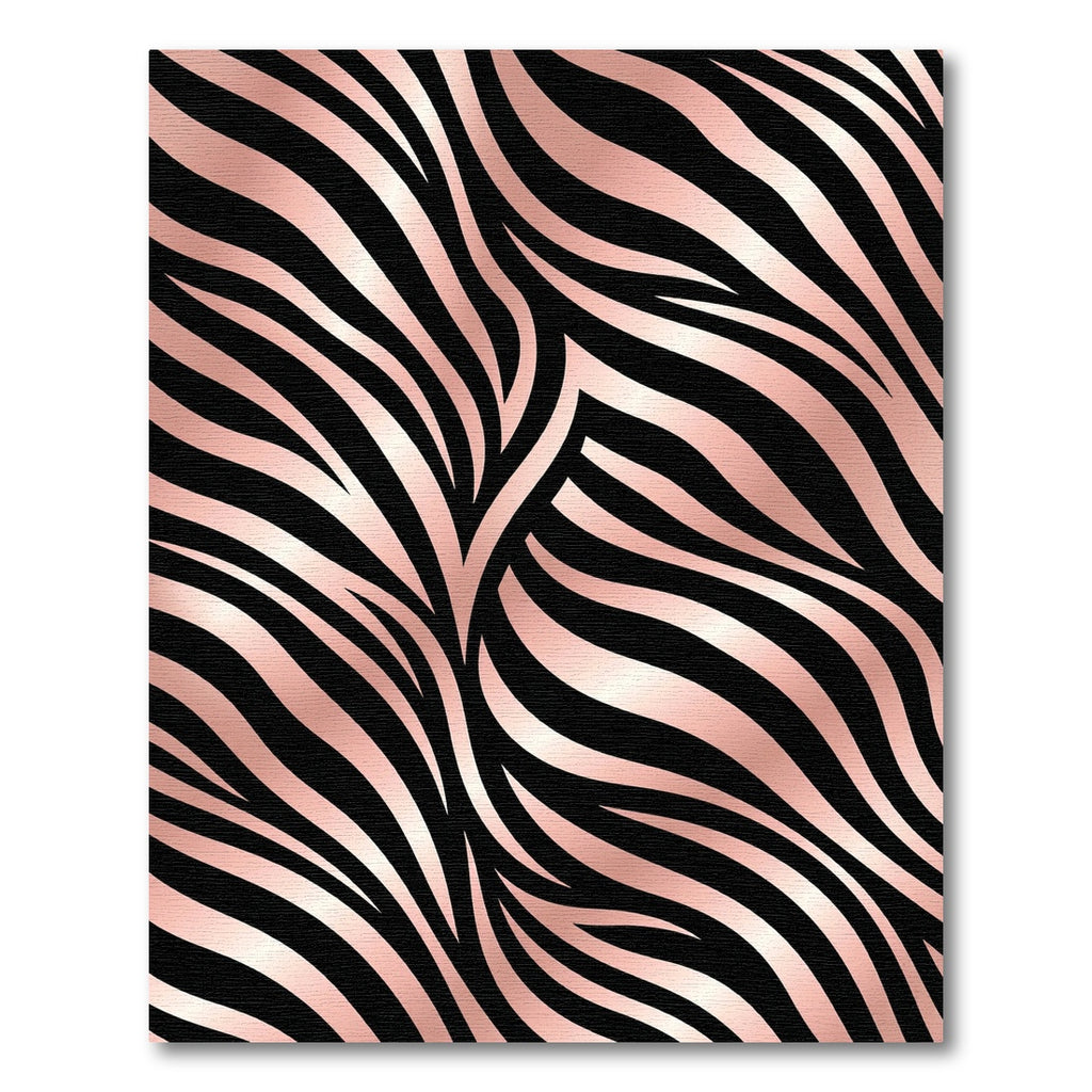 Metallic Rose Gold Zebra Stripe Rug