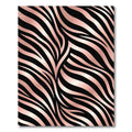 Metallic Rose Gold Zebra Stripe Rug