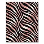 Metallic Rose Gold Zebra Stripe Rug