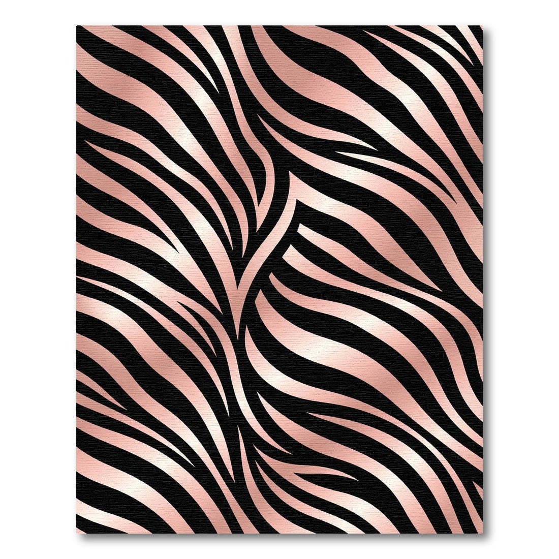 Metallic Rose Gold Zebra Stripe Rug