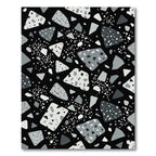 Monochrome Terrazzo Stone Scatter Rug