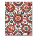 Terracotta Seashell Medallion Star Coastal Art Rug