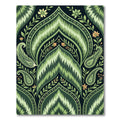 Emerald Paisley Floral Arch Rug