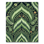 Emerald Paisley Floral Arch Rug