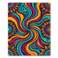 Vibrant Radiant Swirl Floral Art Rug