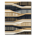 Minimalist Earth Tone Linear Abstract Rug