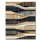 Minimalist Earth Tone Linear Abstract Rug