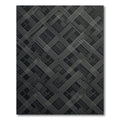 Sophisticated Gray Geometric Intersecting Lines Rug