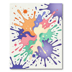 Vibrant Paint Splatter Abstract Splash Rug