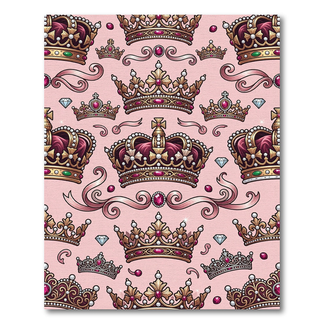 Regal Pink Jewel Crown Collection Rug