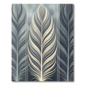 Elegant Gray Plumed Feather Accent Rug