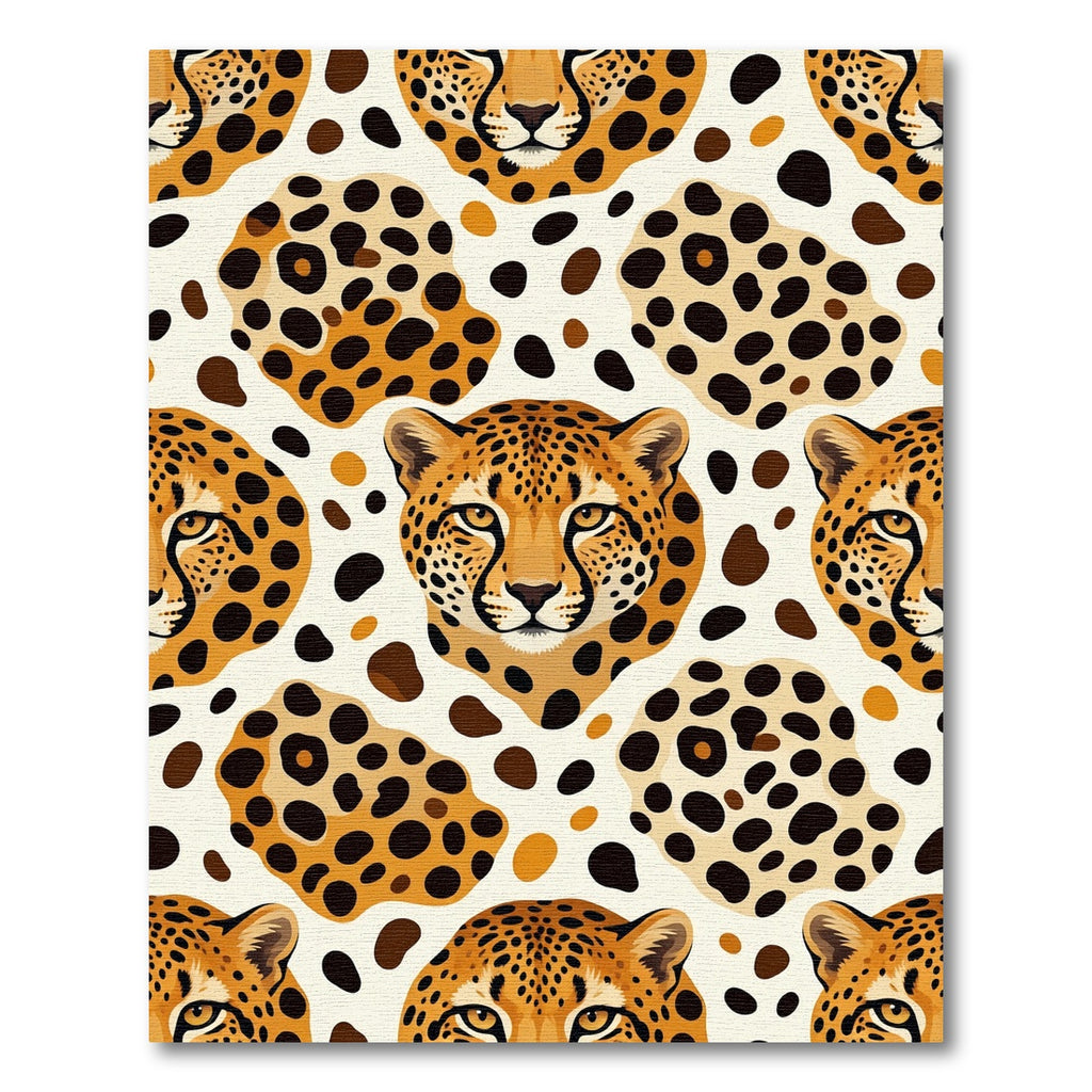 Leopard Spots With Cheetah Faces Rug