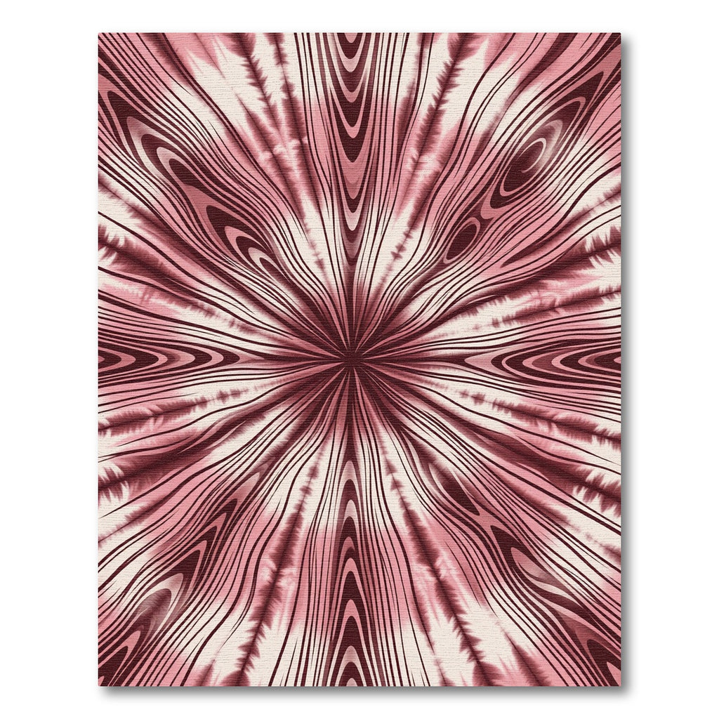 Radiant Crimson Woodgrain Swirl Rug
