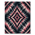 Bold Pink and Gray Geometric Ikat Rug