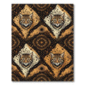 Golden Feline Dot Medallion Rug