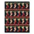 Red Cream Christmas Stocking Holiday Rug