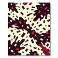 Crimson Cream Splatter Confetti Elements Rug