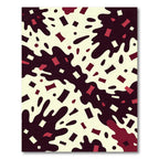 Crimson Cream Splatter Confetti Elements Rug