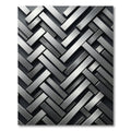 Silver Metallic Herringbone Weave Rug