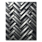 Silver Metallic Herringbone Weave Rug