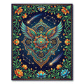 Celestial Winged Mandala Starry Night Rug