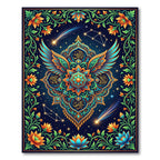 Celestial Winged Mandala Starry Night Rug