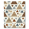Earthy Boho Tribal Triangle Pattern Rug