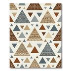 Earthy Boho Tribal Triangle Pattern Rug