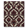 Rich Burgundy Acanthus Urn Foliage Rug