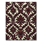 Rich Burgundy Acanthus Urn Foliage Rug