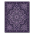 Intricate Violet Mandala Geometric Ornament Rug