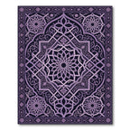 Intricate Violet Mandala Geometric Ornament Rug