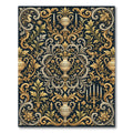 Baroque Gold Floral Urn Candelabra Rug